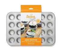 Decora 70035 Moule A Gâteaux Caissettes Pour Cupcake / Muffin 24 Pièces Gris