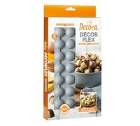 Decora 9260430 Moule en silicone Platinum flexible, fabriqué en Italie, de haute qualité, à partir de 28 cavités, pour une demi-boule de Ø 30 x 15 H Mm, pour préparations sucrées et salées à la fois