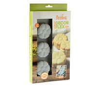 Decora 9260441 Moule Decorflex Duo Fleur, en silicone Platinum, avec deux moules avec des profondeurs différentes, fabriqué en Italie, de haute qualité, pour des préparations sucrées et salées à la