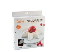 Decora 9260444 Moule Soft Star 24,8 x 24,2 x 5,1 h cm - Cav. 22 x 21,5 x 4,9 h cm, en silicone platine, fabriqué en Italie, de haute qualité, pour préparations sucrées et salées aussi bien au four que