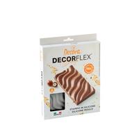Decora 9260448 Moule à barre Dune 17,2 x 20,7 x 2 h cm - 2 cav. 14 x 7 x 2 h cm, en silicone platine, fabriqué en Italie, de haute qualité, pour préparations sucrées et salées aussi bien au four que