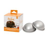 Decora COD. 0062952 CF 10 MOULES Demi-SPHÈRE en Aluminium ANODISÉ Ø 7 X H 3,5 CM, Argent