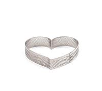 Decora COD. 0064085 FORME COEUR EN ACIER INOXYDABLE MICRO-PERFORE' 10 X 9 X 2 H CM, Gris