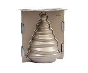 DECORA COD. 0075010 MOULE À GÂTEAU ANTI-ADHÉSIF ARBRE DE NOEL 3D, Or