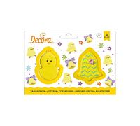 DECORA COD. 0255073 SET 2 EMPORTE-PIÈCES EN PLASTIQUE POUSSIN ET CLOCHE 8/9 X H2,2CM