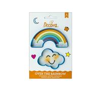 DECORA COD. 0255077 KIT 2 EMPORTE-PIÈCES EN PLASTIQUE ARC EN CIEL ET NUAGE