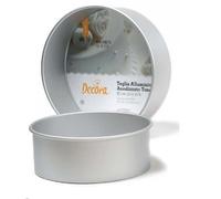 Decora, 0062624 Moule Professionnel Rond Ø 30 x 7,5 cm de Hauteur, en Aluminium anodisé, sans Points de Soudure, Design Professionnel, Argent