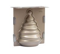 DECORA COD. 0075010 MOULE À GÂTEAU ANTI-ADHÉSIF ARBRE DE NOEL 3D, Or