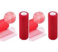 Decoraparty Rouleau de tulle rouge de 15 cm x 9 mètres, bobine de voile élégante pour décoration, cadeaux, bricolage, Saint-Valentin, Noël, emballages, ornements de table, ruban (Lot de 2)