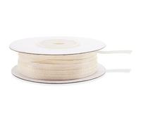 Decoraparty Ruban en Double Satin Crème Beige épaisseur 3 mm, Rouleau Satiné 50 m pour Emballage de Cadeaux, Fleurs, Gâteaux, Couture, Bricolage, Baptême, Mariage, Anniversaire, Fête des Mères