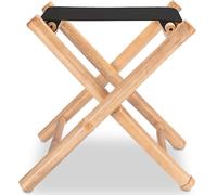 Decorasian Tabouret Pliant en Bambou - Repose-Pieds et Repose-Pieds - Repose-Pieds Pliable et Peu Encombrant - Petit Tabouret Ottoman - Noir
