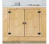 Décoratif - 1xPlacard de cuisine,Vintage,Meuble bas de cuisine, avec étagère SKI Brun Miel 80x46x81,5cm Pin massif con4262778