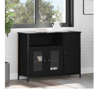 Décoratif - Buffet bahut - Placard de rangement moderne - Chêne noir 100x35x75cm - pour entrée con4669355