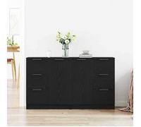 Décoratif - Buffet bahut - Placard de rangement moderne - Chêne noir 120x30x70cm - bois d'ingénierie - pour entrée con7040967