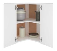 Décoratif - Meuble haut - Armoire d'angle suspendue de cuisine - Armoire polyvalente - ""Lyon"" Blanc 57x57x60cm - bois d'ingénierie N