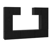 Décoratif - MODERNE Ensemble meuble TV 7 pcs - Cabinet TV - Vidaxl - MEUBLE TV/HIFI - Chêne noir - bois d'ingénierie|869602
