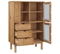 Décoratif - Placard de rangement - Buffet haut - Buffet salle à manger - OTTA 85x43x125cm - bois massif de pin con9993095
