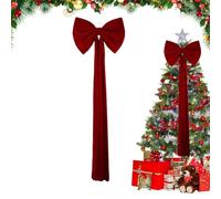 décoratifs pour Sapin de Noël Ornements Ruban Haut de Couronne à Attacher | Nœuds en velours pour sapin pour extérieur maison de ferme mur intérieur artisanat fête porte d'entrée