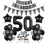 décoration 50 ans anniversaire homme femme noir décoration gâteau anniversaire 50 ans femme fête noir ballons 50 ans anniversaire homme décoration anniversaire 50 ans homme femme ballon décoration