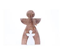 Décoration à poser de Noël en bois Ange - Marron