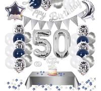 Decoration Anniversaire 50 ans Femme Deco, Decoration Anniversaire 50 ans Homme,Ballon 50 ans Happy Birthday,Joyeux Anniversaire