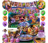 Decoration Anniversaire Encanto, Décoration de fête d'anniversaire de Encanto,Deco Anniversaire Vaisselle kit
