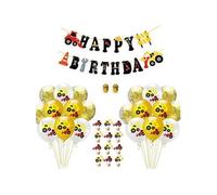 Décoration Anniversaire Fête pour Enfants Bannière Ballon Latex Gâteau Décoration Thème Véhicules