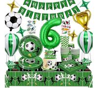 Decoration Anniversaire Football 6 Deco de Fete Anniversaire Foot Vaisselle Kit Garcon Ballons Nappe Assiette Serviettes