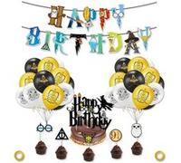 Décoration Anniversaire pour Enfants Bannière Ballon Latex Gâteau Décoration Thème Harry Potter - 29PCS Multicolore G
