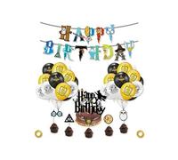 Décoration Anniversaire pour Enfants Bannière Ballon Latex Gâteau Décoration Thème Harry Potter - 29PCS