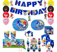 Decoration Anniversaire Sonic The Hedgehog Ensemble De Vaisselle De Fête Décoration de Fête D'anniversaire Decoration De Table