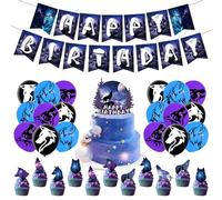 Decoration Anniversaire Wolf Décoration Anniversaire Loup Fete Anniversaire Wolf Ballons De Baudruche Loup Ballon d'Anniversaire Wolf Decoration Gateau Loup Banderole Anniversaire Wolf Ballons