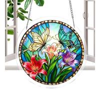 Décoration Attrape- à suspendre Puzzle animaux 2D coloré de 19 cm | Décoration de jardin colorée pour maison, salon, chambre, entrée, jardin, balcon, fête