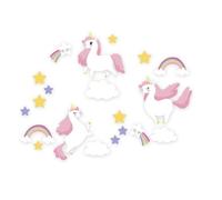 Décoration chambre d'enfant/ Pack de 3 planches adhésives sticker enfant motifs 'Licornes'