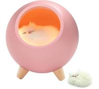 Décoration Chambre Femme Lampe Chat Nuit Cadeau Amoureuse Chats Maison Rose pour Fille Femme Maman Ado