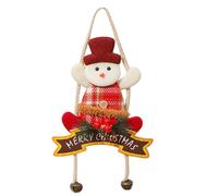 Décoration Cloche Père Noël | Sapin de Noël Bonhomme de neige Décoration en peluche avec cloches - Décoration de maison de Noël pour chambre à coucher, couloir, cuisine, jardin, salon et fenêtre