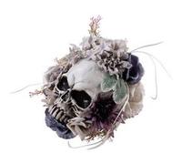 décoration crâne fleuri 20cm - ptitclown 22209 Gris G