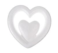 Décoration Cœur Mousse Creuse Blanc 1 Pièce, DIY Mariage | Pendentif à Suspendre, Se Pince et Se Colle, Peinture Possible, Ateliers Créatifs pour Garçon et Filles