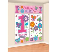 Décoration d'anniversaire pour le premier anniversaire de la fille, 5 pcs.