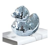Décoration de boule disco en forme de canard, boule à facettes disco en verre miroir, décoration de gâteau créative pour vacances, mariages,