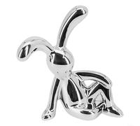 Décoration de console de voiture en forme d'animal de dessin animé argenté brillant pour tableau de bord - Décoration d'intérieur ou de bureau - Argenté A