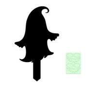 Décoration de cour extérieure d ' Halloween Piquet de jardin en acrylique avec autocollants lumineux pour allée, porche, scène de fête, inserts d ', scène de citrouille, marqueur d ' entrée festif, de
