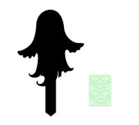 Décoration de cour extérieure d ' Halloween Piquet de jardin en acrylique avec autocollants lumineux pour allée, porche, scène de fête, inserts d ', scène de citrouille, marqueur d ' entrée festif, de