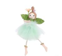 Décoration de fée printanière avec jupe en tulle, décoration à suspendre pour fête, mariage, pendentif ange fille en polyester, rose, violet, jaune, vert (vert)