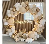 Décoration de fête - Arche Ballons Beige - Kit Guirlande 185 Pcs - Elégance Chic