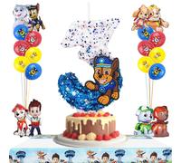 Décoration de fête d'anniversaire PAW Patrol, nouveaux ballons numériques combinés, ballons en feuille et en latex, vaisselle jetable pour les enfants, fournitures pour événements Candle Balloon Set 4