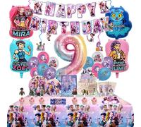 Décoration de fête d'anniversaire sur le thème de la musique des filles, fournitures pour événements pour enfants, bannière de fond, vaisselle jetable, cadeau pour enfant Big Cake Topper-1pcs
