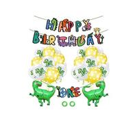 Décoration de Fête d'anniversaire VORMOR pour Enfants Bannière Ballon Latex - Thème Dinosaures
