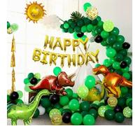 Décoration de fête - Dinosaure - Guirlande et Ballons - Multicolore - Pour Garçon - Anniversaire