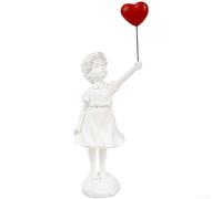 Décoration de fille ballon en résine - Décoration d'intérieur - Statue pour salon, chambre à coucher, bureau, décoration de style Banksy (B)
